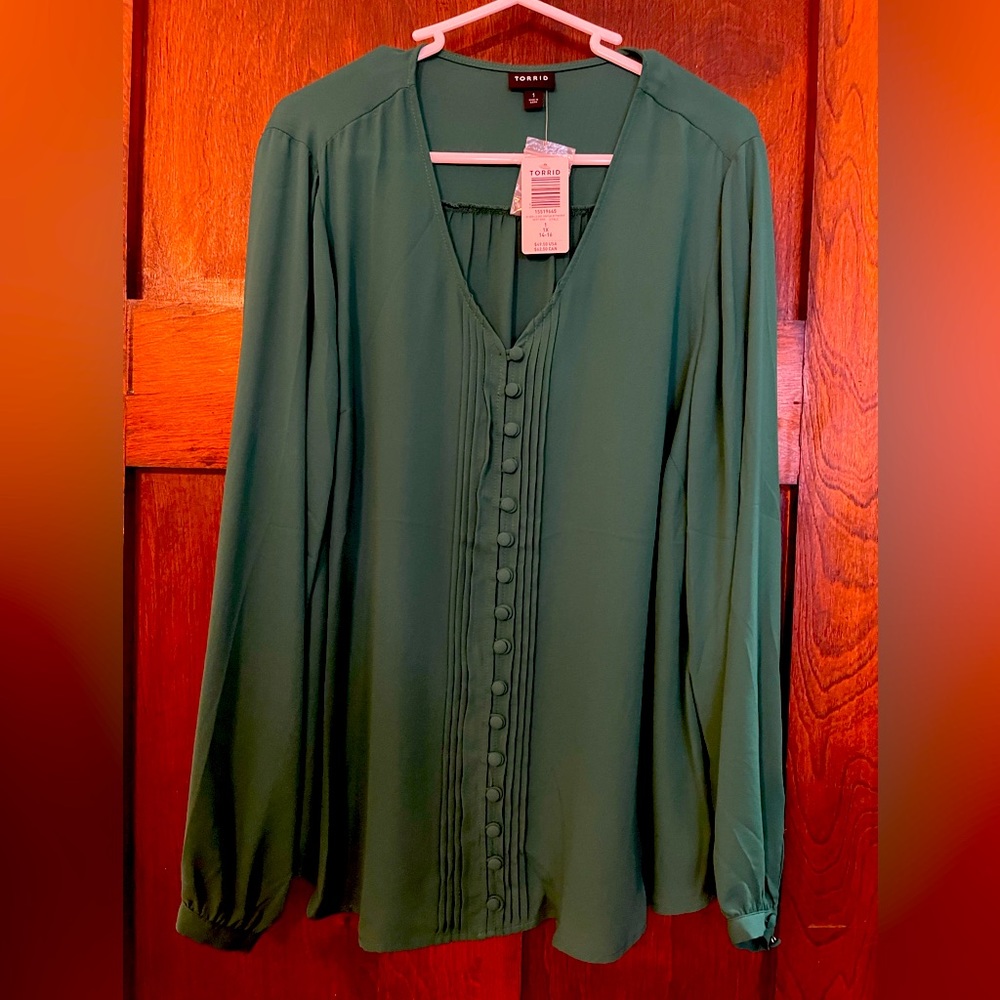 Emerald Green Torrid Blouse